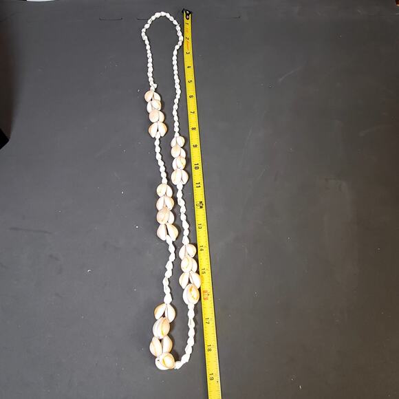 Hilo Hatties Necklace Cowrie Shell Bead Clusters Strand 19" Vtg Hawaiian Boho - Picture 3 of 3